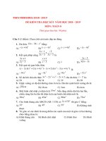 Đề kiểm tra học kì 1 môn toán 8 – Thcs Vinschool năm 2018 – 2019