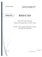 Báo cáo xây dựng hệ thống quản lý trung tâm Anh ngữ
