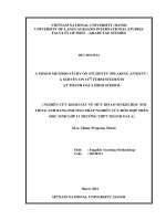 Nghiên cứu khảo sát về mức độ lo sợ khi học nói tiếng anh bằng phương pháp nghiên cứu hỗn hợp 