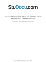 TEST BANK International Economics: Theory and Policy Sixth Edition Krugman and Obstfeld
