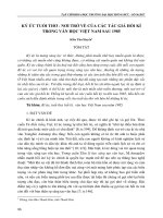 Ký ức tuổi thơ - nơi trở về của các tác giả Hồi Kí trong văn học Việt Nam sau 1985