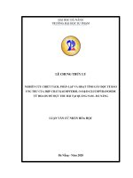 Nghiên cứu chiết tách, phân lập và hoạt tính gây độc tế bào ung thư của hợp chất kaempferol 3 o  d glucopyranoside từ hoa đu đủ đực thu hái tại quảng nam – đà nẵng  