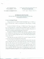 Ke hoach lien nganh trien khai thuc hien cong tac phongchong benh chan tay mieng