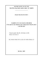 Dự thảo tóm tắt Luận án Tiến sĩ Địa lý: Nghiên cứu xây dựng mô hình ứng dụng GIS trong quy hoạch sử dụng đất cấp huyện