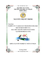 Nghiên cứu và khảo sát thành phần hóa học một số dịch chiết của hoa trúc đào đỏ (nerium oleander) tại thành phố đà nẵng  