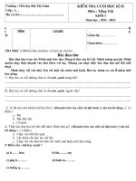 De thi TV lop 1 ky II hay