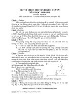 De thi HSG mon Vat ly vong huyen 20082009