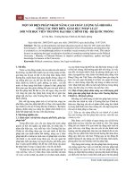 Một số biện pháp nhằm nâng cao chất lượng xã hội hóa công tác phổ biến, giáo dục pháp luật đối với học viên trường Đại học Chính trị - Bộ Quốc phòng