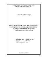 Ứng dụng công nghệ thực tế ảo tăng cường, dạy học chủ đề khối đa diện theo hướng tích hợp STEM cho học sinh lớp 12 trường THPT thường xuân 2 