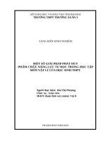 Một số giải pháp phát huy phẩm chất năng lực tự học trong học tập môn vật lí của học sinh THPT 