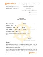 Tải Mẫu 6-HSĐV: Phiếu báo Đảng viên từ trần - HoaTieu.vn