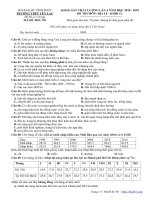 Đề khảo sát Địa lý 12 lần 4 năm 2018 – 2019 trường THPT Yên Lạc – Vĩnh Phúc