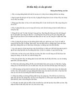 20 dieu thay co can ghi nho