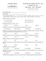 56  đề thi thử TN THPT 2021   môn hóa   sở GD đt nghệ an   lần 1   đề 1   file word có lời giải doc