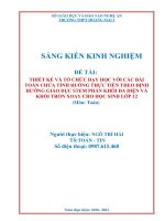 Thiết kế và tổ chức dạy học với các bài toán chứa tình huống thực tiễn theo định hướng giáo dục STEM phần khối đa diện và khối tròn xoay cho học sinh lớp 12 