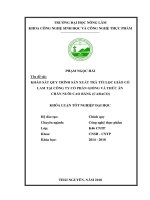 Khảo sát quy trình sản xuất trà túi lọc giảo cổ lam tại công ty cổ phần giống và thức ăn chăn nuôi cao bằng cabaco 