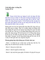 cach dung pin laptop duoc lau dai