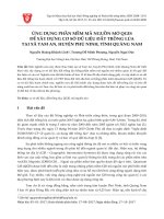 Ứng dụng phần mềm mã nguồn mở QGIS để xây dựng cơ sở dữ liệu đất trồng lúa tại xã Tam An, huyện Phú Ninh, tỉnh Quảng Nam