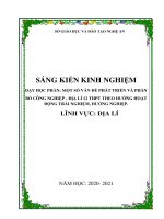 Dạy học phần một số vấn đề phát triển và phân bố công nghiệp   địa lí 12 THPT theo hướng hoạt động trải nghiệm, hướng nghiệp 
