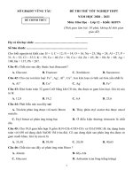 59  đề thi thử TN THPT 2021   môn hóa   cụm TP vũng tàu   lần 1   file word có lời giải doc