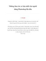 Những thao tác cơ bản nhất cho người dùng Photoshop lần đầu