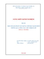 Một số giải pháp xây dựng lớp học hạnh phúc thông qua công tác chủ nhiệm lớp 