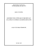 Giải pháp tăng cường quản trị nhân lực của công ty cổ phần cầu đuống hưng yên    