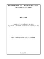 Nghiên cứu đặc điểm khu hệ chim tại khu bảo tồn thiên nhiên bắc mê   tỉnh hà giang 