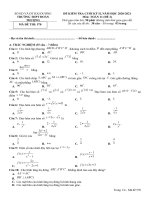 đề và đáp án kiểm tra cuối kì ii môn toán 11 năm học 20202021 trường thpt đoàn thượng