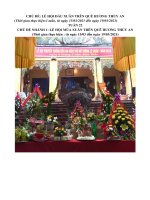 TUÀN 22: LỄ HỘI ĐẦU XUÂN TRÊN QUÊ HƯƠNG THỦY AN