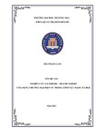 Nghiên cứu FACEBOOK – doanh nghiệp ứng dụng Thương mại điện tử trong lĩnh vực Mạng xã hội.