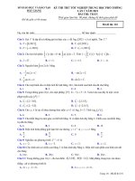 Đề thi thử tốt nghiệp THPT 2021 môn Toán lần 1 sở GD&ĐT Bắc Giang