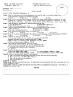 De thi khoi 10 ky II