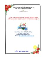 Nâng cao hiệu quả ôn thi tốt nghiệp THPT môn lịch sử ở trường THPT DTNT tỉnh nghệ an 