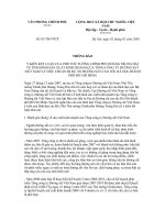 Thông báo số 01/TB-VPCP về việc ý kiến kết luận của Phó Thủ tướng Chính phủ Hoàng Trung Hải về tình hình sản xuất kinh doanh của Tổng công ty đường sắt Việt Nam và việc chuẩn bị dự...