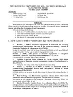 PHƯƠNG PHÁP NGHIÊN cứu KHOA học TRONG KINH DOANH   destination brand engagement