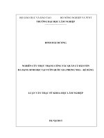 Nghiên cứu thực trạng công tác quản lý bảo tồn đa dạng sinh học tại vườn quốc gia phong nha   kẻ bàng 