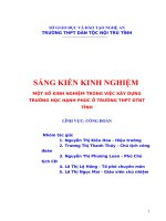 Một số kinh nghiệm trong việc xây dựng trường học hạnh phúc ở trường THPT DTNT tỉnh nghệ an 