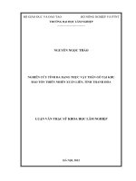 Nghiên cứu tính đa dạng thực vật thân gỗ tại khu bảo tồn thiên nhiên xuân liên, tỉnh thanh hóa 