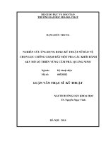 Nghiên cứu ứng dụng role kỹ thuật số bảo vệ chọn lọc chống chạm đất một pha các khởi hành 6kv mỏ lộ thiên vùng cẩm phả   quảng ninh    