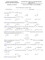 đề và đáp án kiểm tra cuối kì ii các môn khối 12 năm học 20202021 trường thpt đoàn thượng