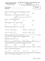 Đề thi thử TN THPT 2021 môn Toán lần 2 trường Ngô Quyền – Quảng Ninh