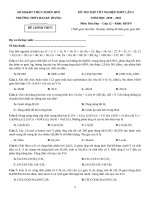 60  đề thi thử TN THPT 2021   môn hóa   THPT hai bà trưng   thừa thiên huế   lần 1   file word có lời giải doc