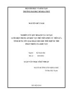 Nghiên cứu quy hoạch và caải tạo lưới điện trung áp khu vực huyện phù tiên (phù cừ   tiên lữ), tỉnh hưng yên giai đoạn 2015   2015 phù hợp xu thế phát triển của khu vực    