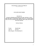 Áp dụng mô hình STEM trong dạy học chương 1 este – lipit hóa học 12 nhằm phát triển năng lực vận dụng kiến thức kĩ năng cho học sinh trường trung học phổ thông dân tộc nội trú 