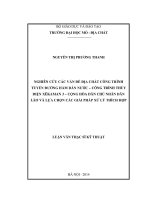 Nghiên cứu các vấn đề địa chất công trình tuyến đường hầm dẫn nước   công trình thủy điện xeekaman 3 và lựa chọn các giải pháp xử lý thích hợp    