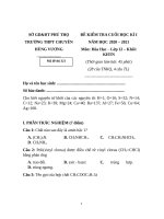 20  đề thi cuối kỳ 1 môn hóa học 12   THPT chuyên hùng vương   phú thọ   năm học 2020 2021   file word có lời giải