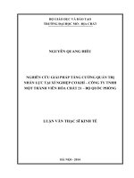 Nghiên cứu giải pháp tăng cường quản trị nhân lực tại xí nghiệp cơ khí   công ty tnhh một thành viên hóa chất 21   bộ quốc phòng    