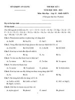 19  đề thi cuối kỳ 1 môn hóa học 12   sở GD đt an giang   năm học 2020 2021   file word có lời giải
