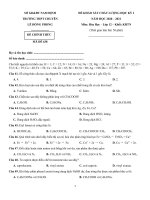 11  đề thi cuối kỳ 1 môn hóa học 12   THPT chuyên lê hồng phong   nam định   năm học 2020 2021   file word có lời giải